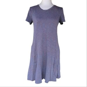 Toad & Co Geometric Print Heathered Organic Cotton Tencel Blend Pockets Small